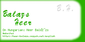 balazs heer business card